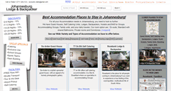 Desktop Screenshot of lodgeandbackpackerjohannesburg.co.za